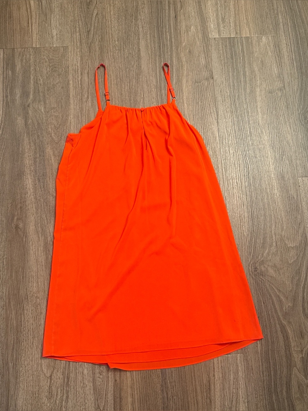 Alice + Olivia Neon Orange Spaghetti Strap Mini Dress